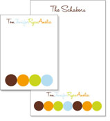 Queen Bee Personalized Note Pads - Orange Hip Dots (NP-Q-15)